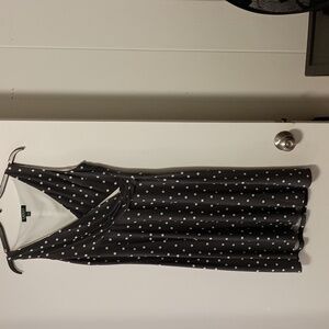 Ralph Lauren gray polka dot dress size 10
